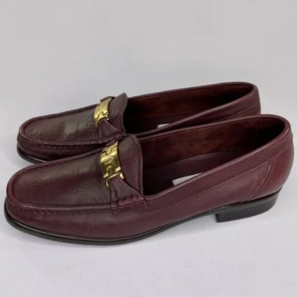Vintage Etienne Aigner Catalina Oxblood Leather Loafers Size 9M - Picture 3 of 4